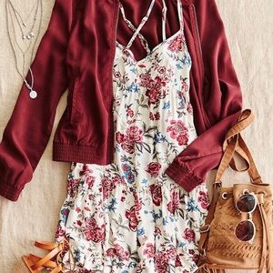 American Eagle Floral Tiered Dress